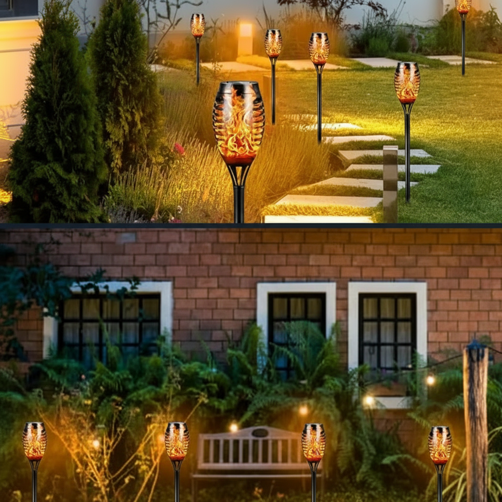 Solar Flames Outdoor Lights