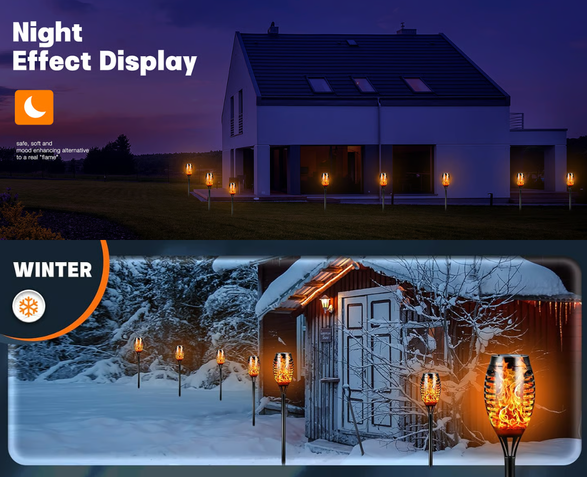 Solar Flames Outdoor Lights