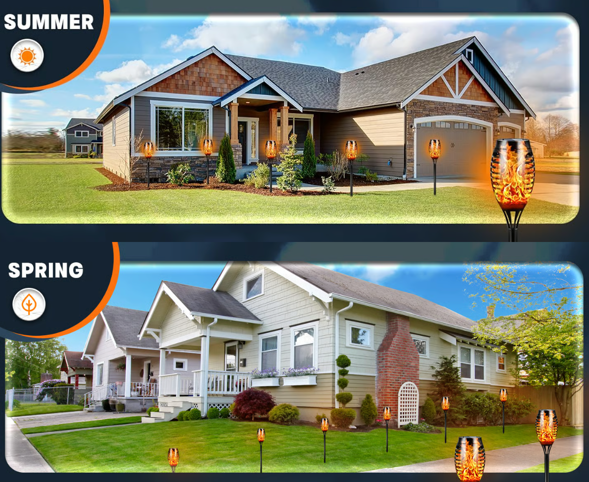 Solar Flames Outdoor Lights