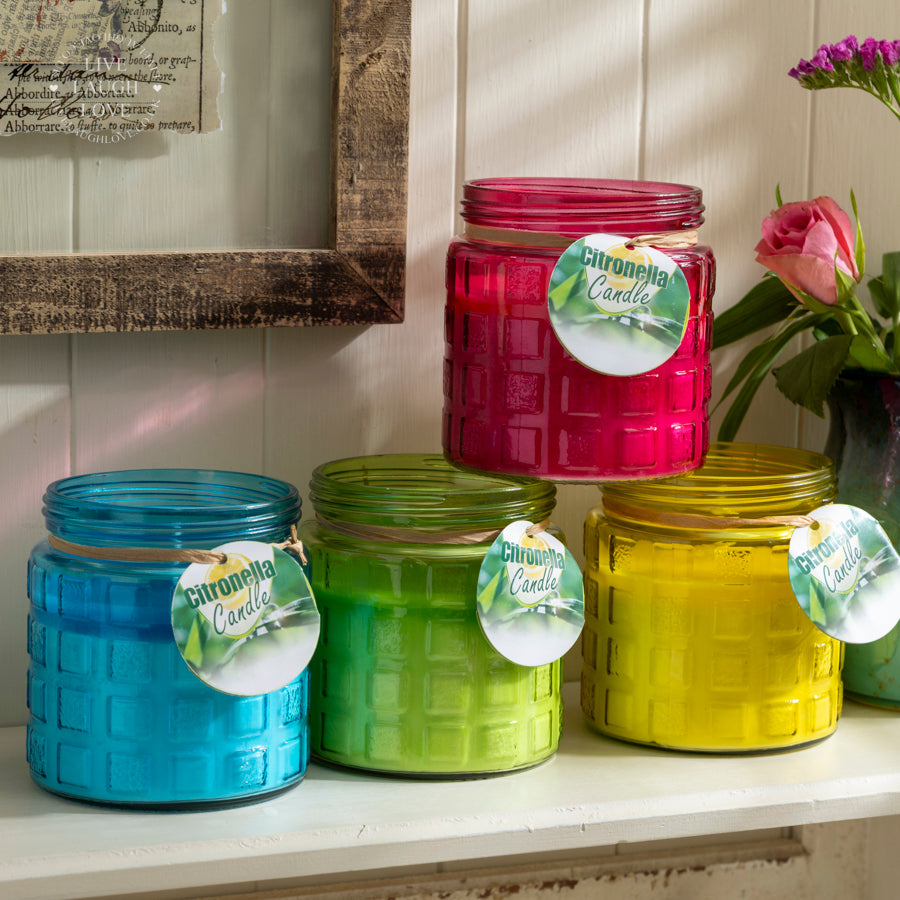 Citronella Scented Glass Jar Candle