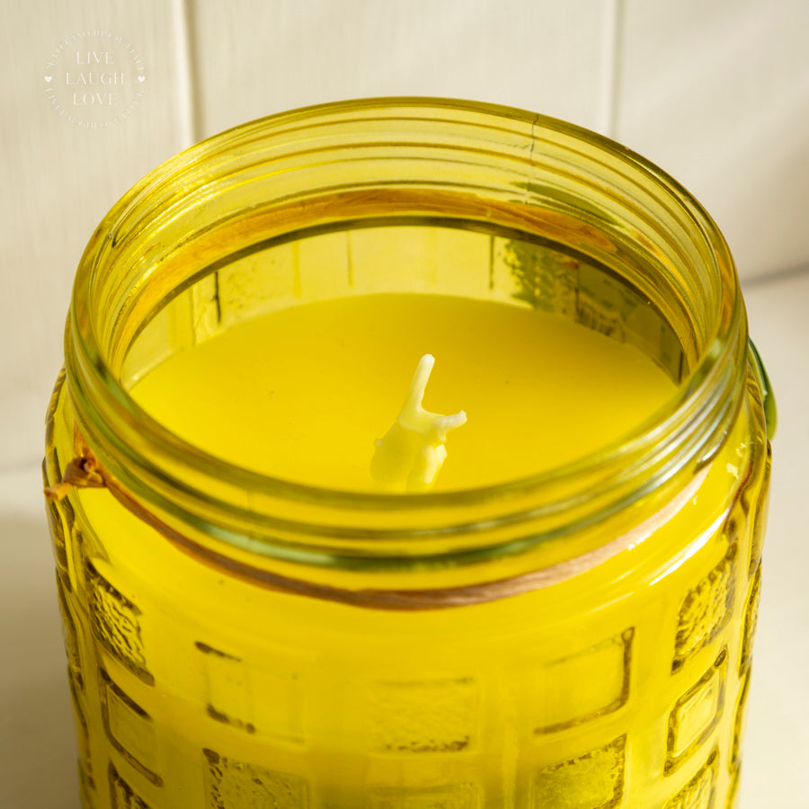 Citronella Scented Glass Jar Candle