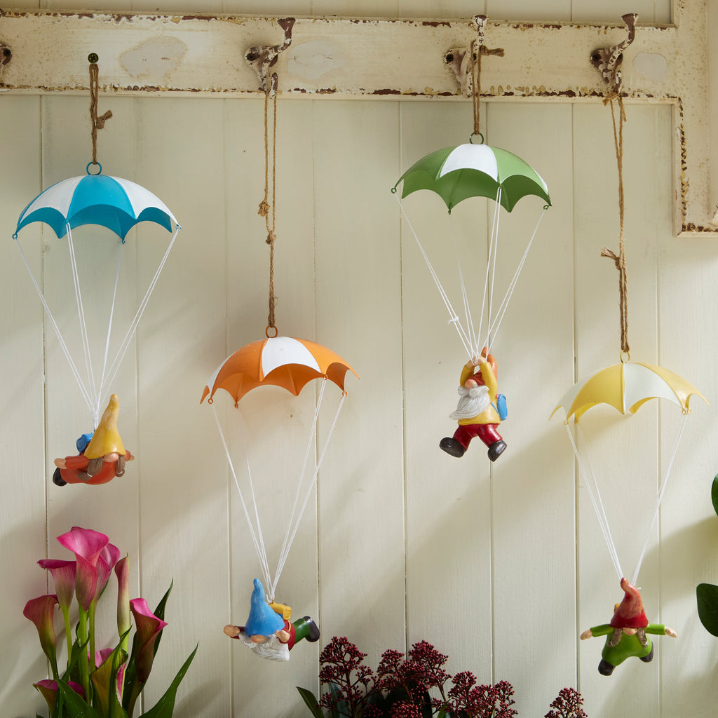 Hanging Gnome Parachute Decoration Indoor Outdoor