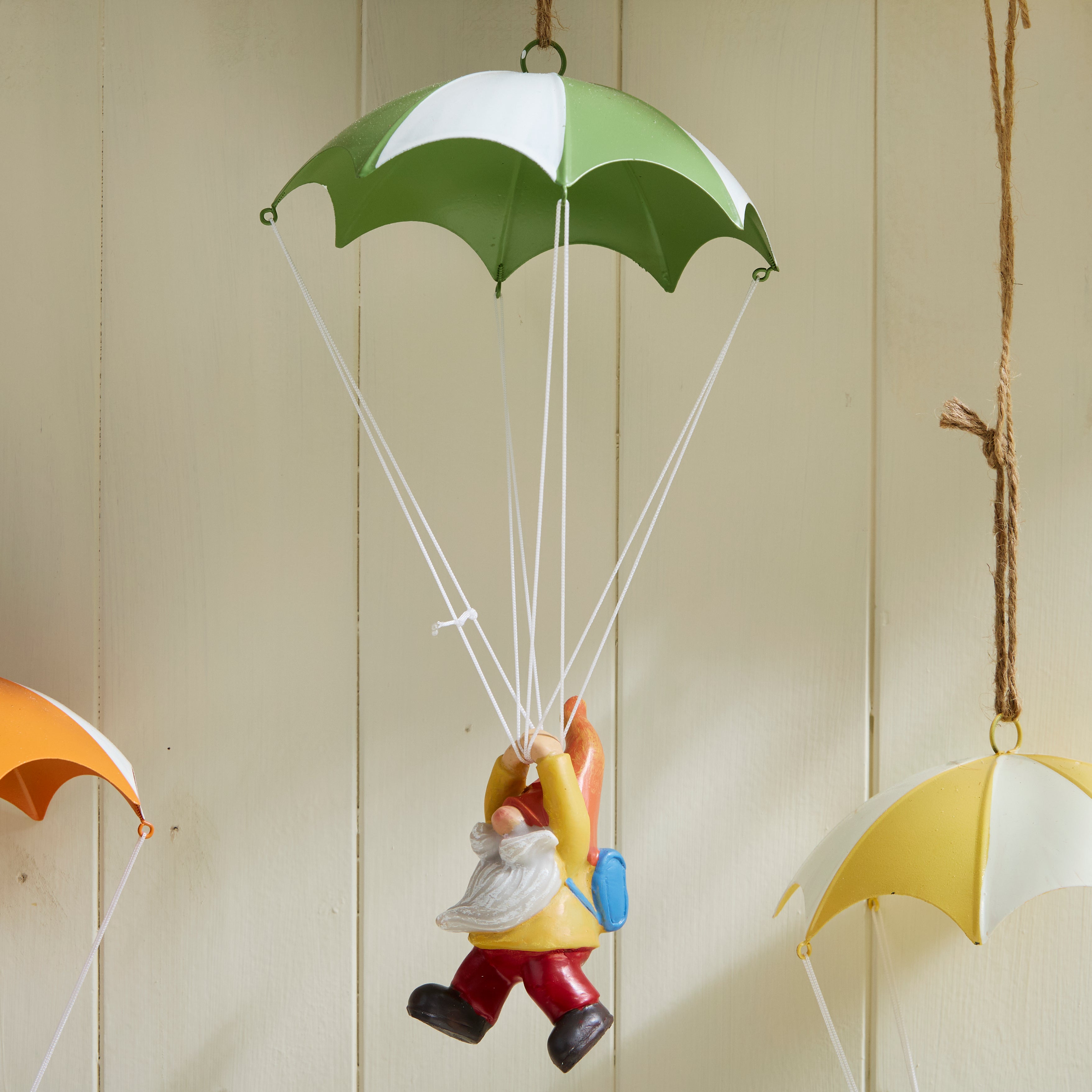 Hanging Gnome Parachute Decoration Indoor Outdoor