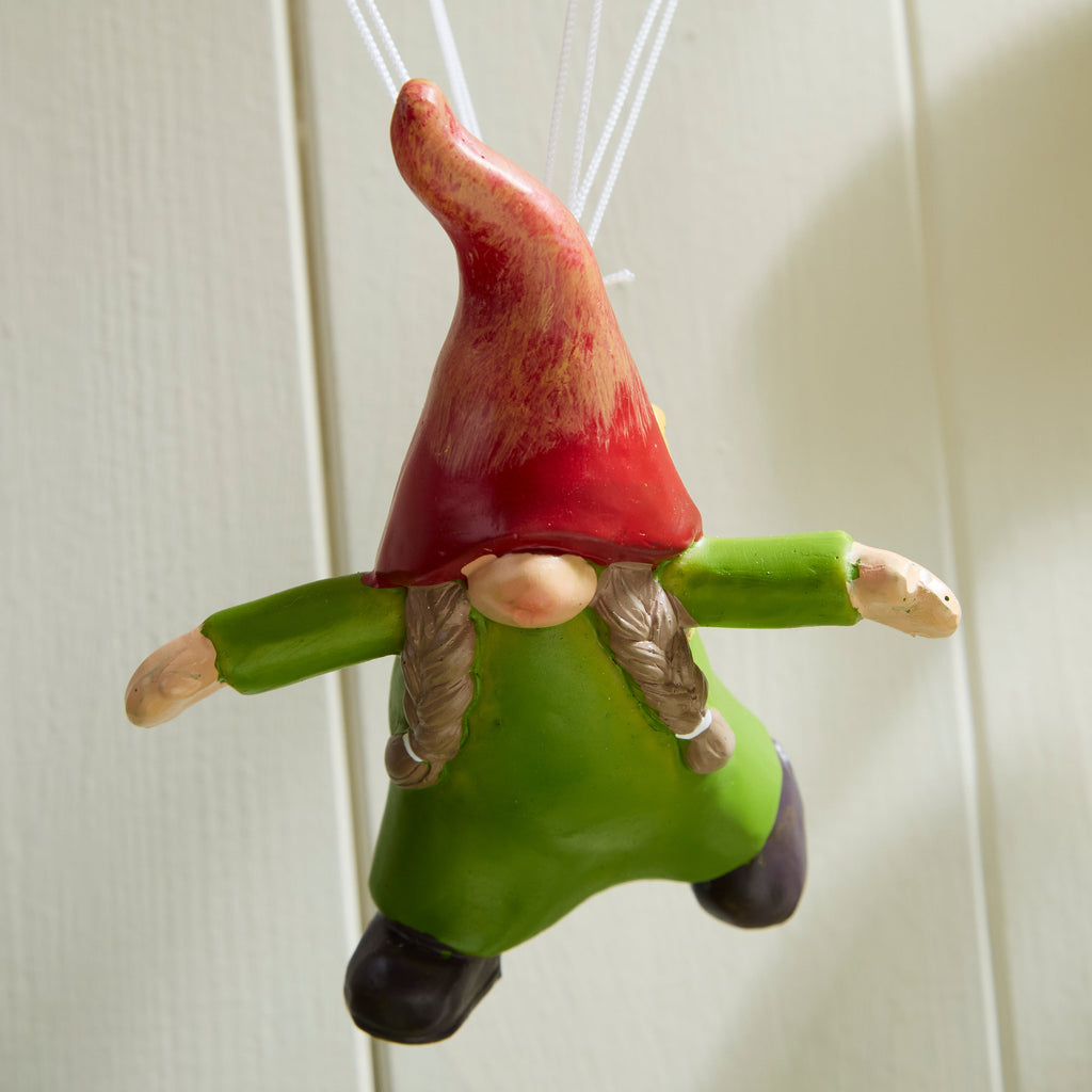 Hanging Gnome Parachute Decoration Indoor Outdoor