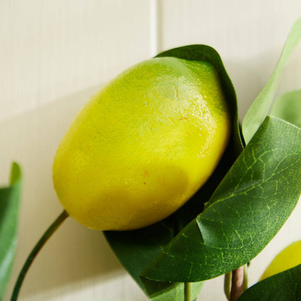 Set of 3 Artificial Lemon Sprays with Leaves and Blossoms – 55cm