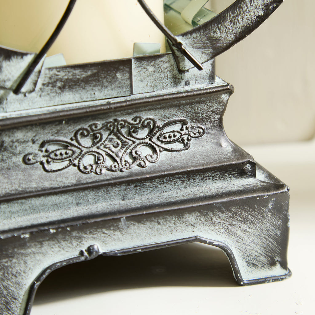 Antique Rustic Crown Lantern Collection – Ornate Metal Candle Holder
