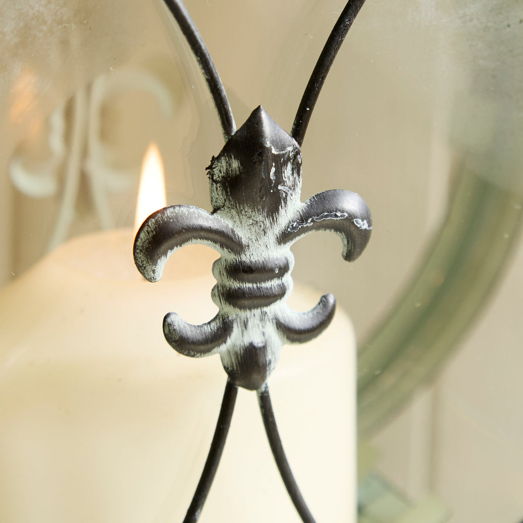 Antique Rustic Crown Lantern Collection – Ornate Metal Candle Holder