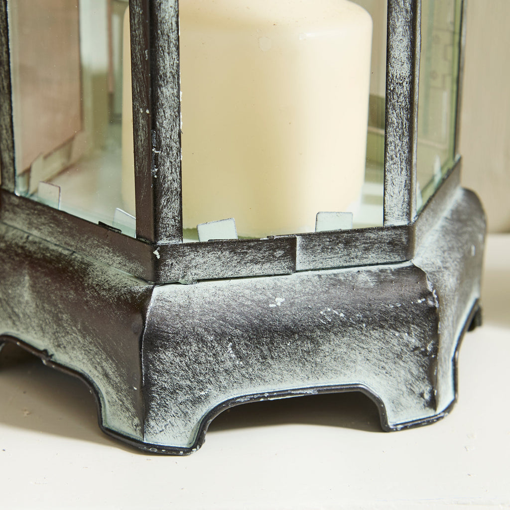 Antique Rustic Crown Lantern Collection – Ornate Metal Candle Holder