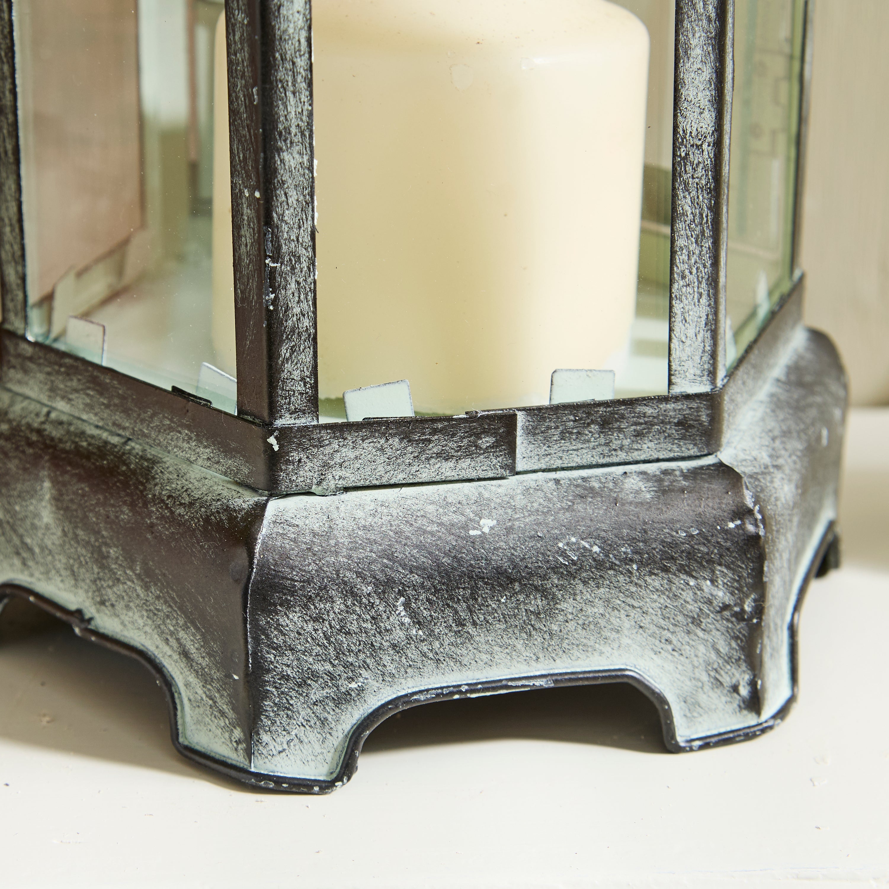 Antique Rustic Crown Lantern Collection – Ornate Metal Candle Holder