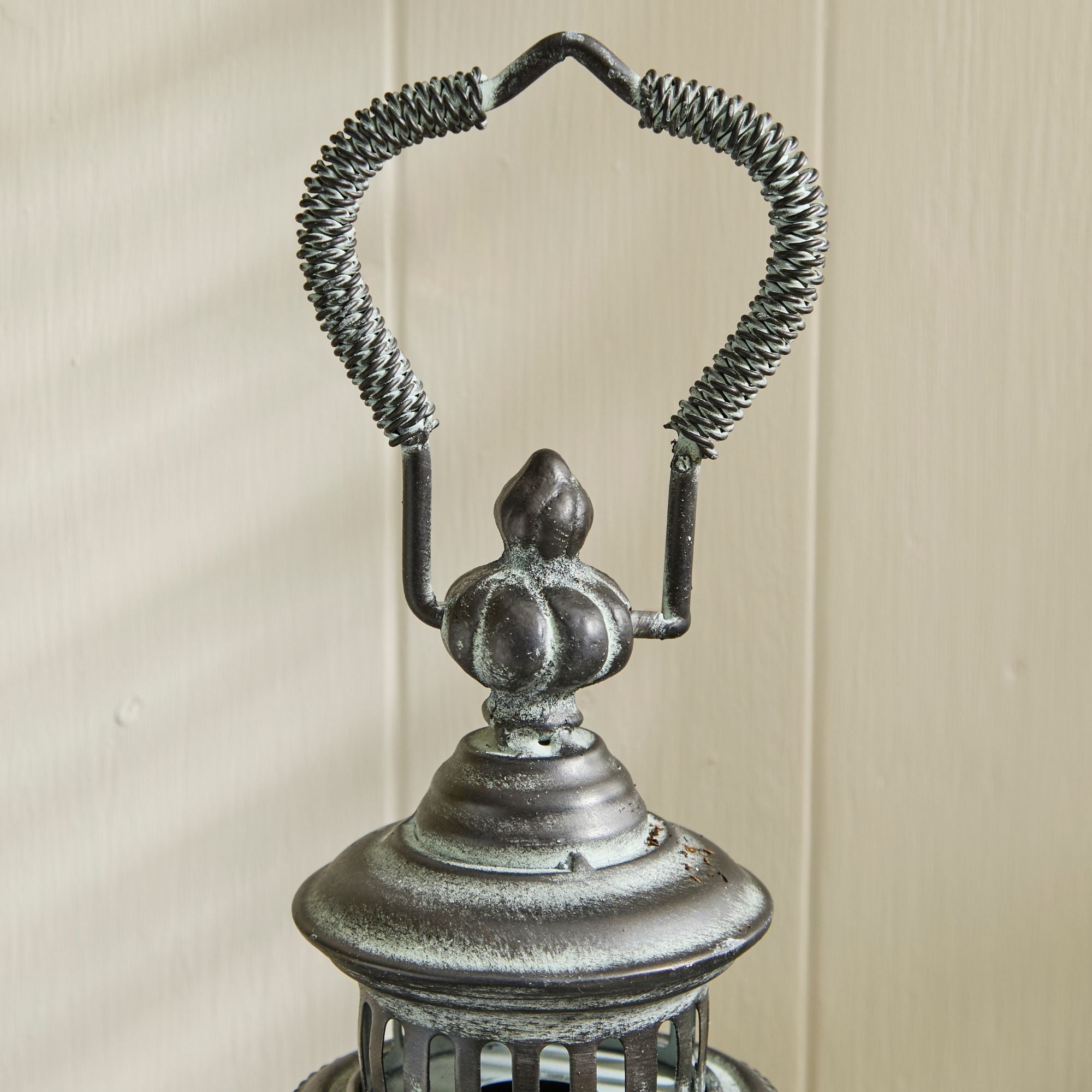 Antique Rustic Crown Lantern Collection – Ornate Metal Candle Holder