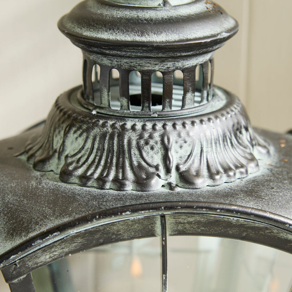 Antique Rustic Crown Lantern Collection – Ornate Metal Candle Holder