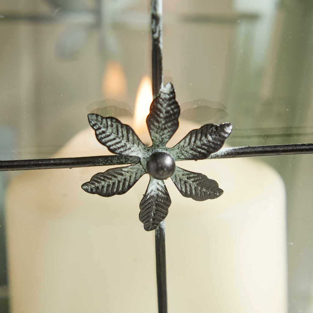 Antique Rustic Crown Lantern Collection – Ornate Metal Candle Holder