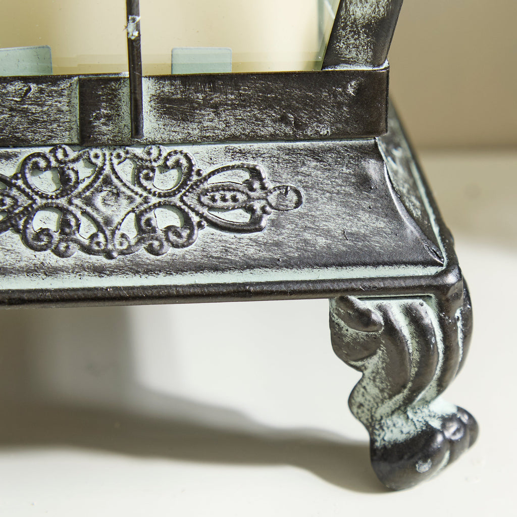 Antique Rustic Crown Lantern Collection – Ornate Metal Candle Holder
