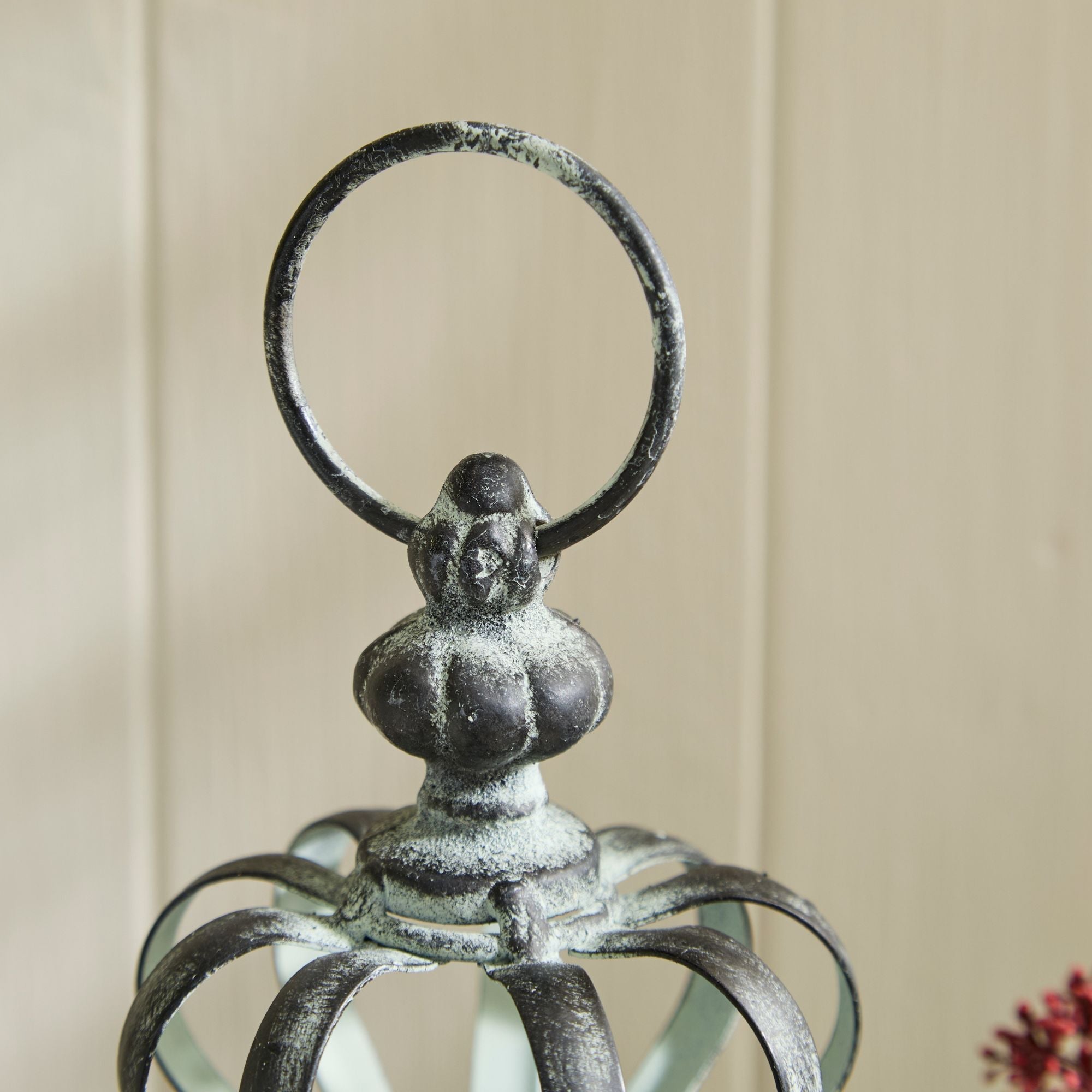 Antique Rustic Crown Lantern Collection – Ornate Metal Candle Holder