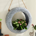 Hanging Metal Tyre Planter – Rustic Garden Wall Decor