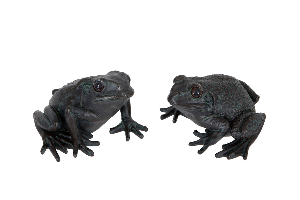 Pair of Frog Ornaments – Rustic Garden or Home Decor