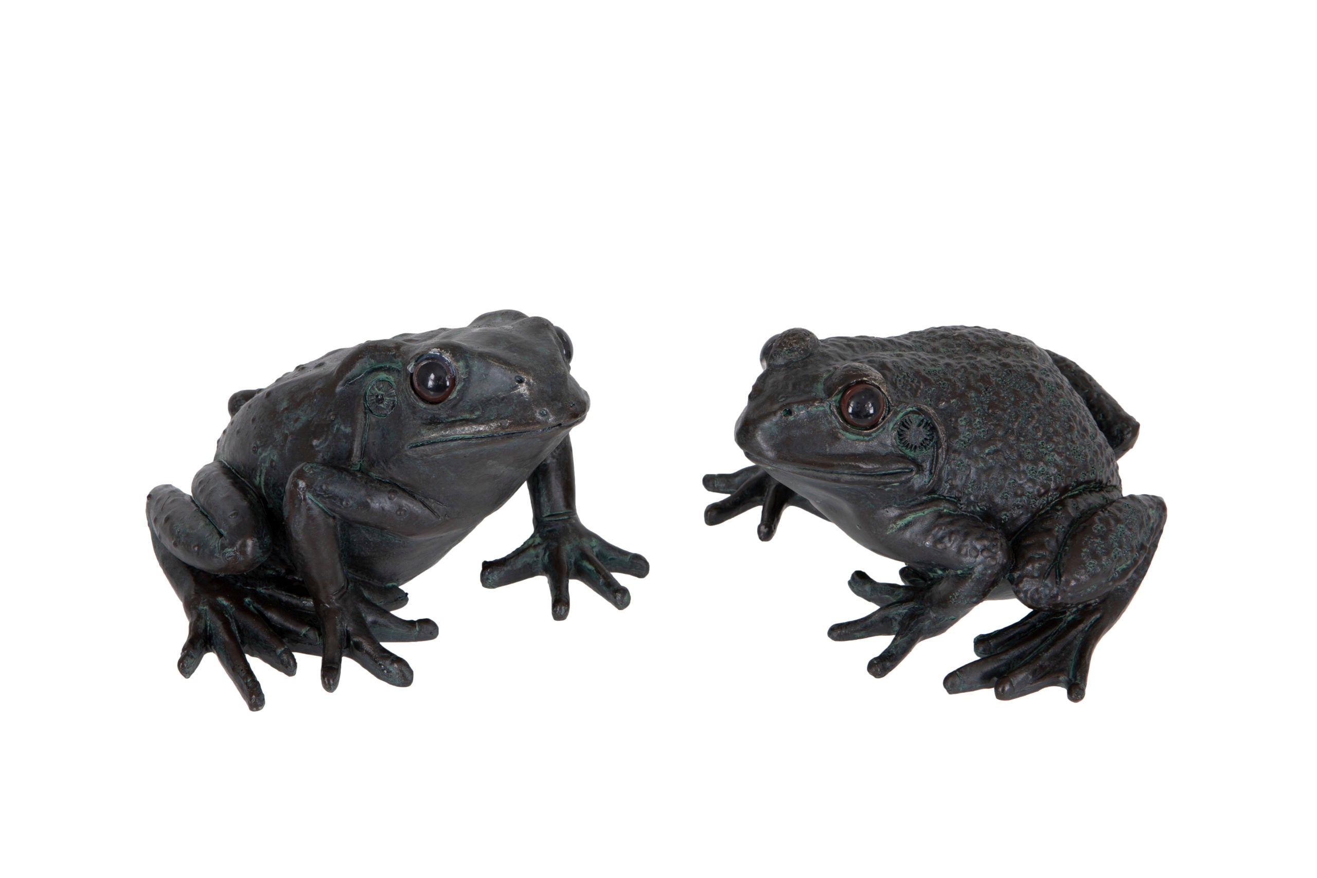 Pair of Frog Ornaments – Rustic Garden or Home Decor