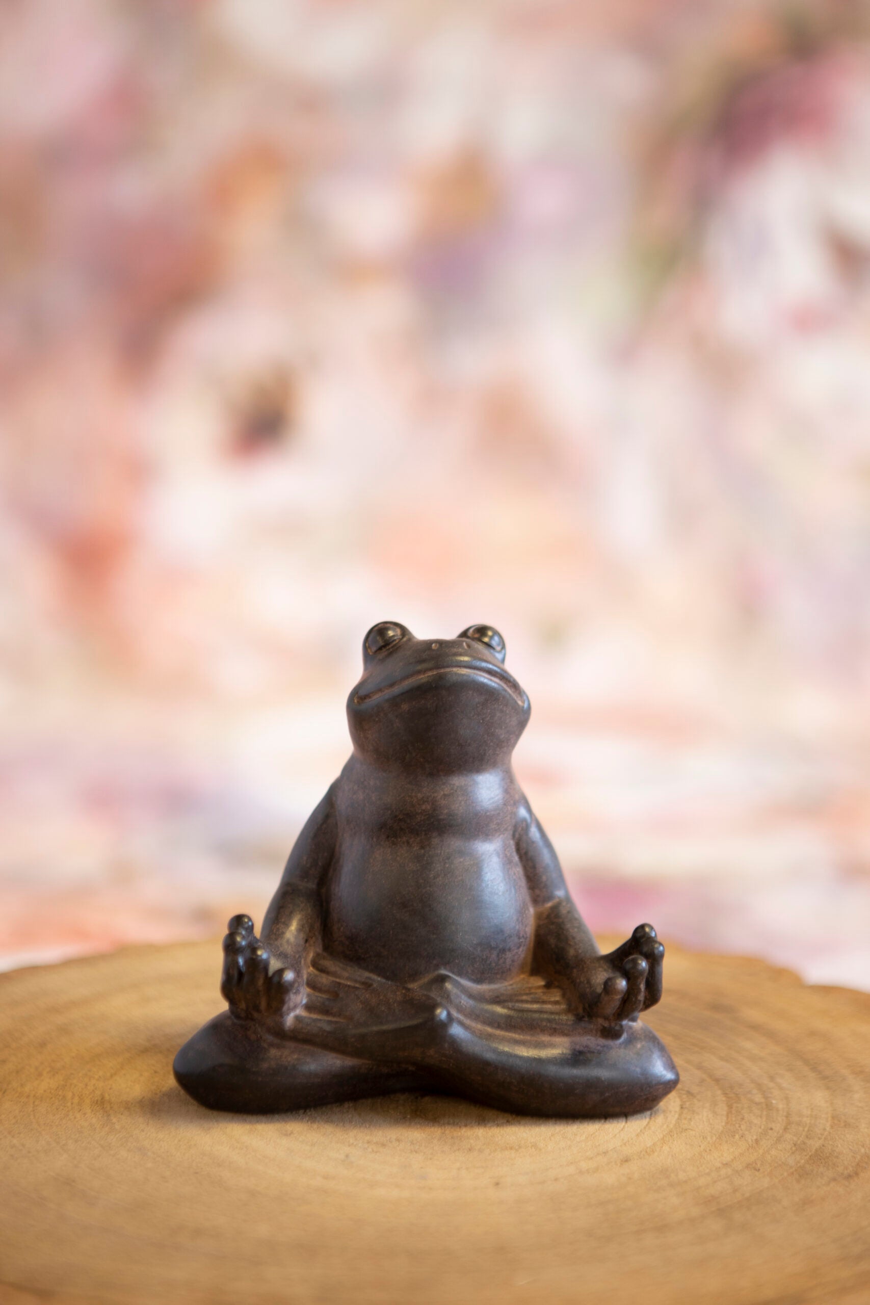 Zen Frog Statue – Peaceful Meditating Frog Ornament for Calm Vibes