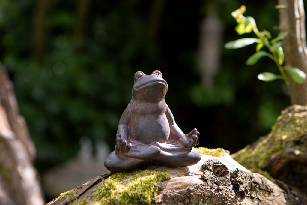 Zen Frog Statue – Peaceful Meditating Frog Ornament for Calm Vibes