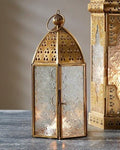Brass Effect Moroccan Style Metal Lanterns