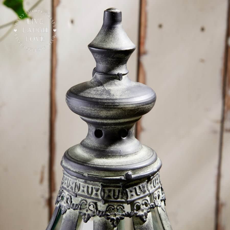 Extra Large Metal & Glass Lantern With Tea Light Holders - 75cm Tall