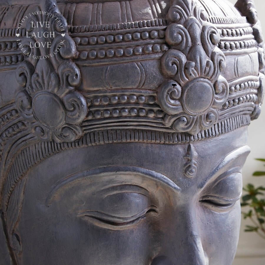 Giant Buddha Head Garden Ornament