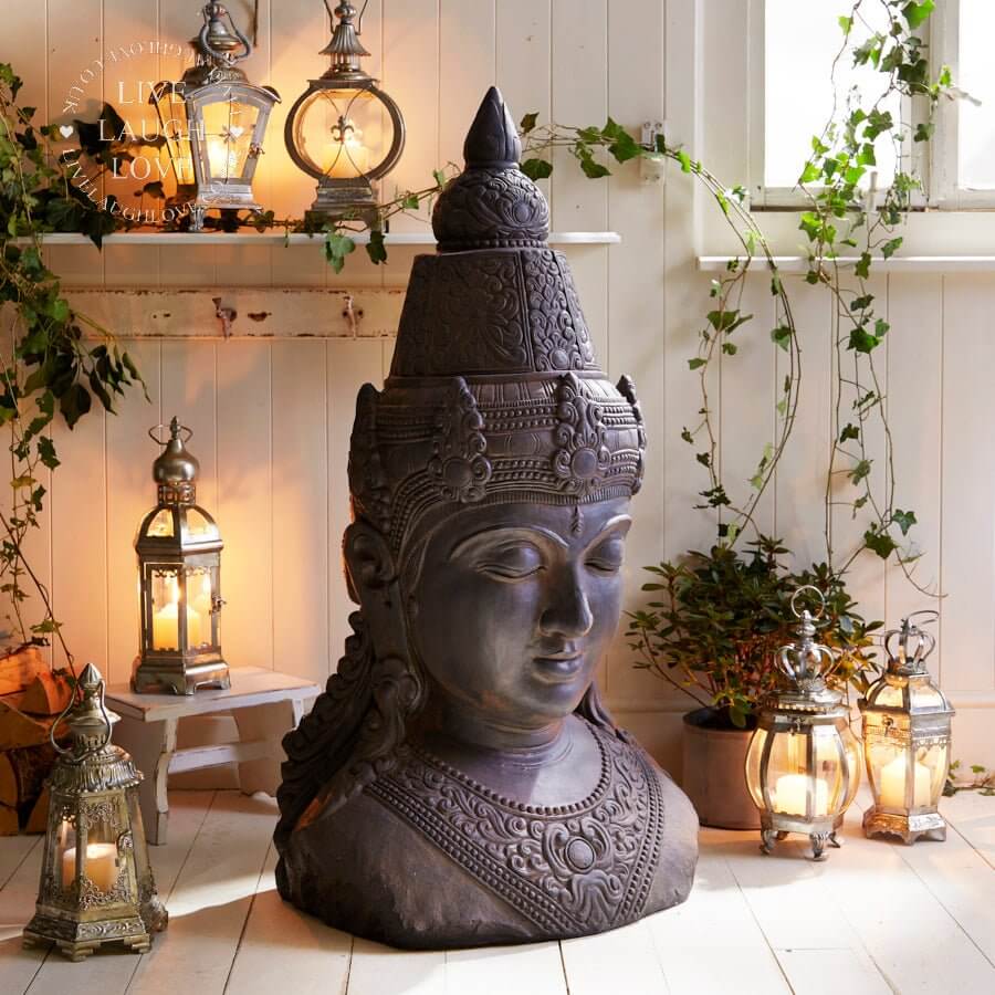 Giant Buddha Head Garden Ornament