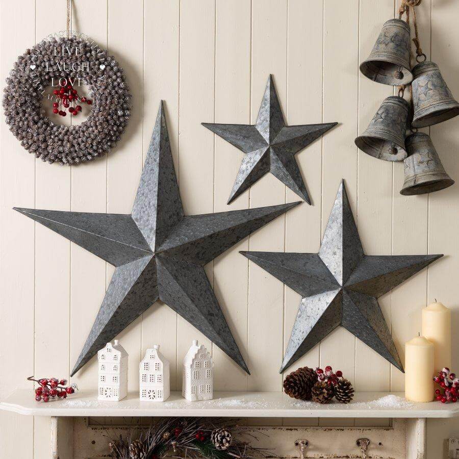 Metal Amish Barn Star – Large, Medium, Small or Set of Three