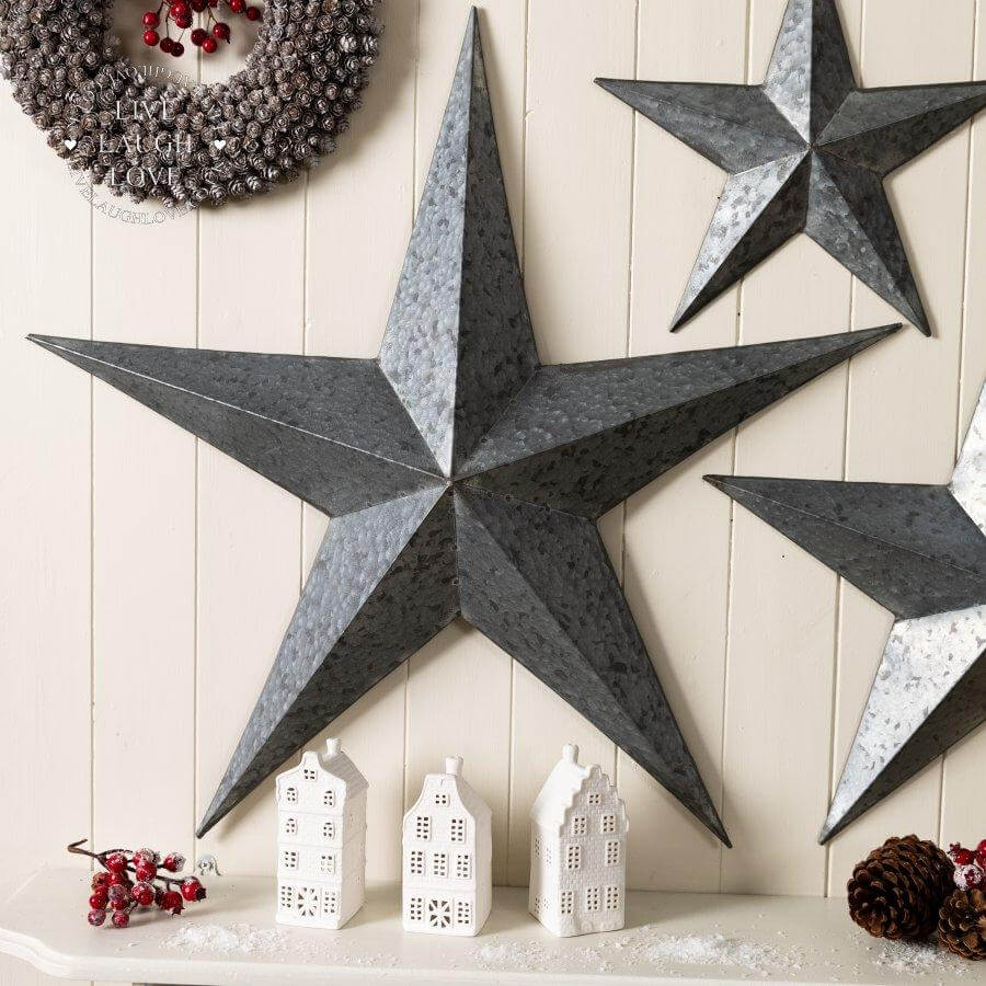 Metal Amish Barn Star – Large, Medium, Small or Set of Three