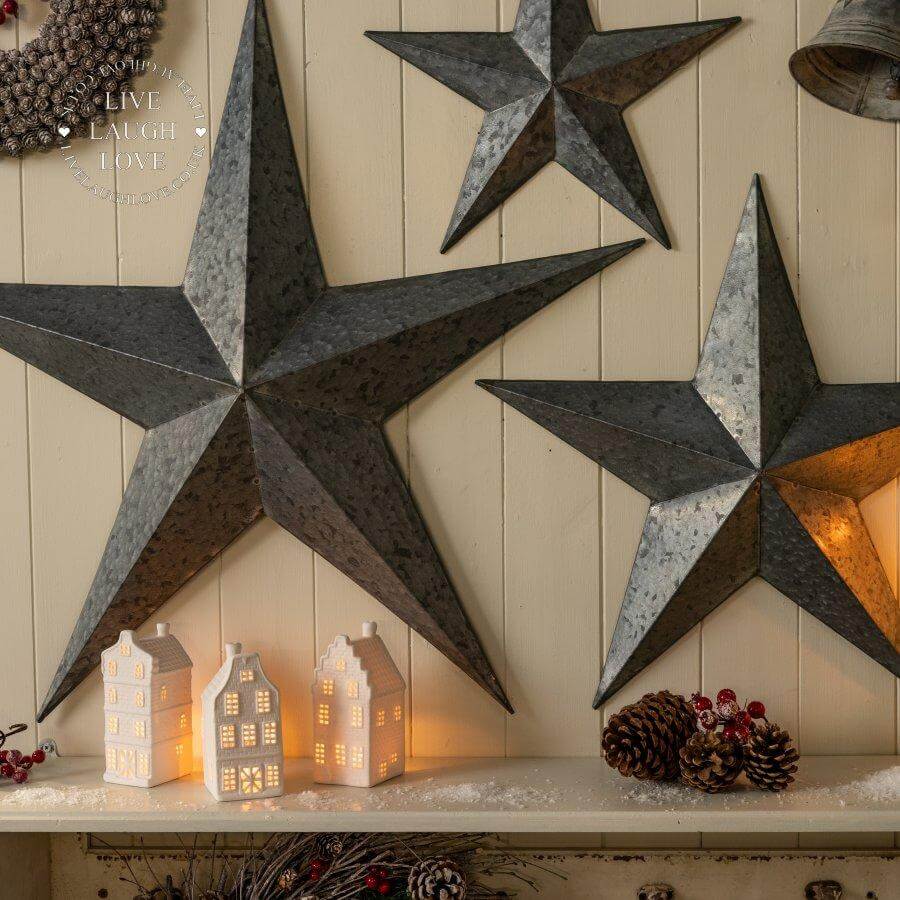 Metal Amish Barn Star – Large, Medium, Small or Set of Three