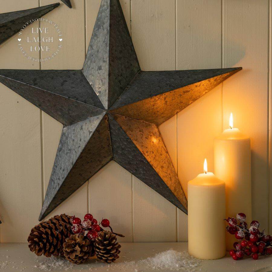 Metal Amish Barn Star – Large, Medium, Small or Set of Three