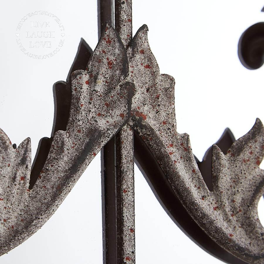 Rustic Vintage Wall Mirror With Triple Planter